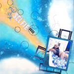 Ink blended Scrapbook layout