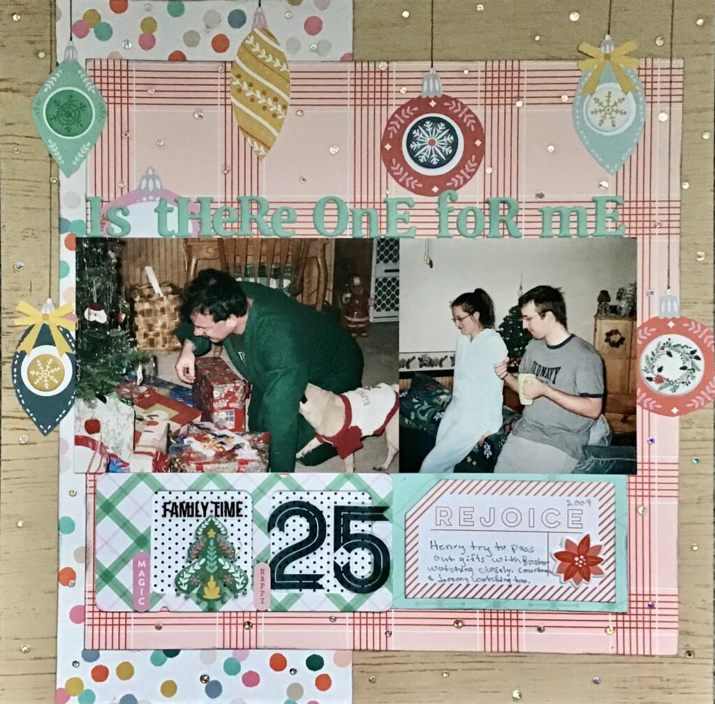 scrapbook layout about Christmas