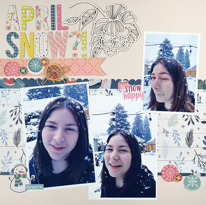 Scrapbook layout featuring 3 photos