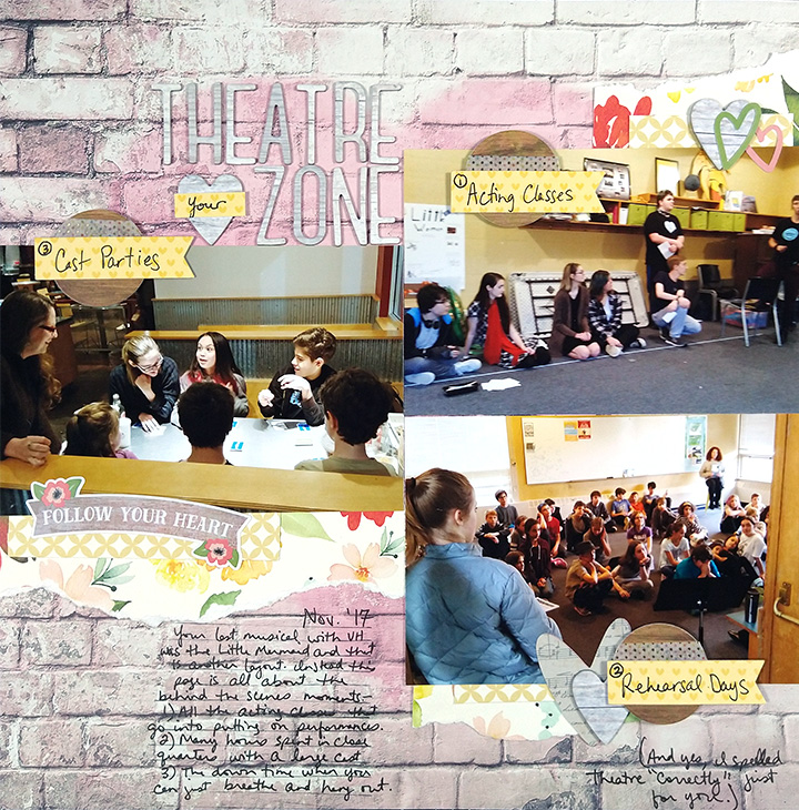 Scrapbook layout featuring 3 photos