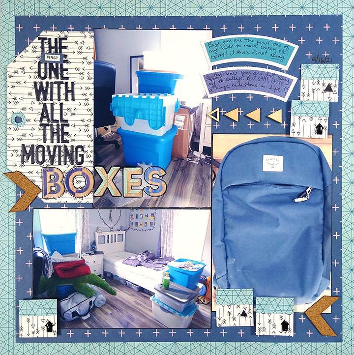 Scrapbook layout featuring 3 photos