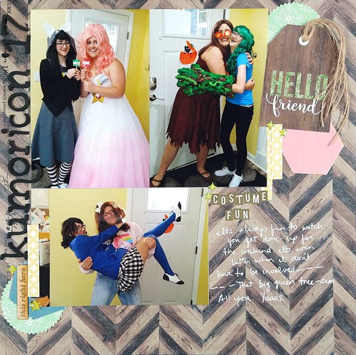 Scrapbook layout featuring 3 photos