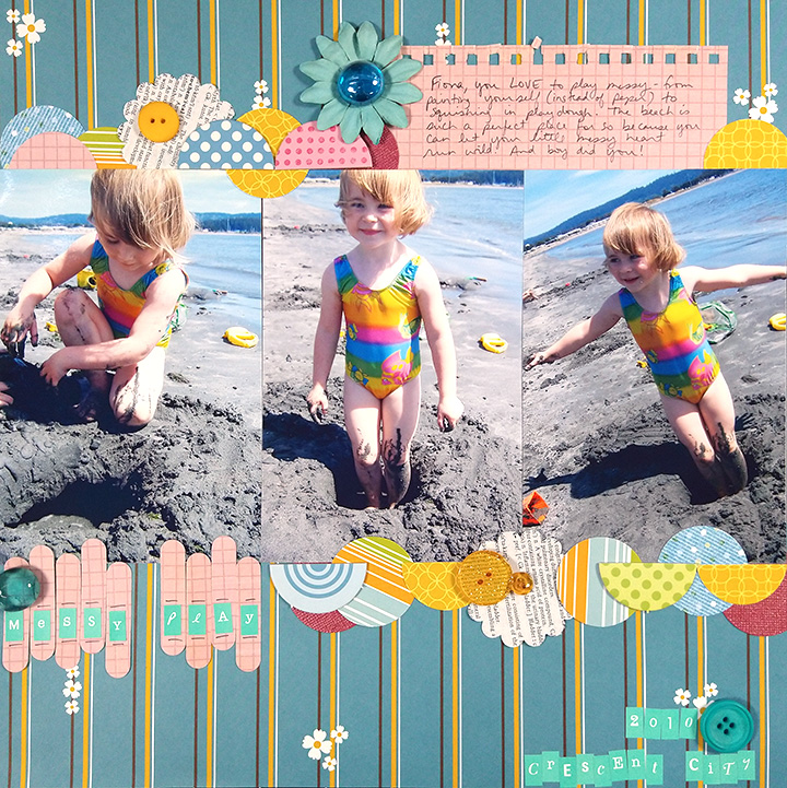 Scrapbook layout featuring 3 photos
