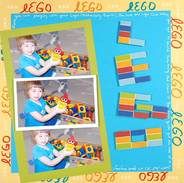 Scrapbook layout featuring 3 photos