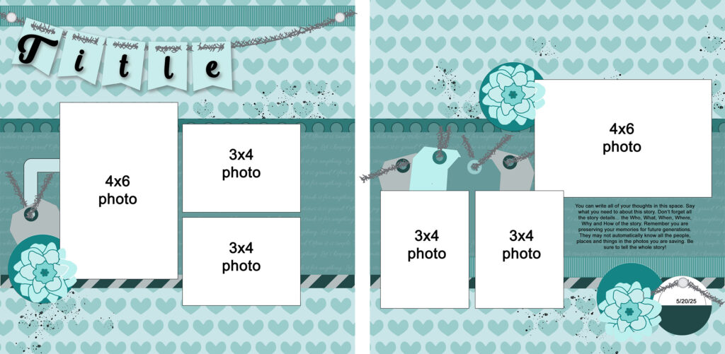 Double page layout sketch
