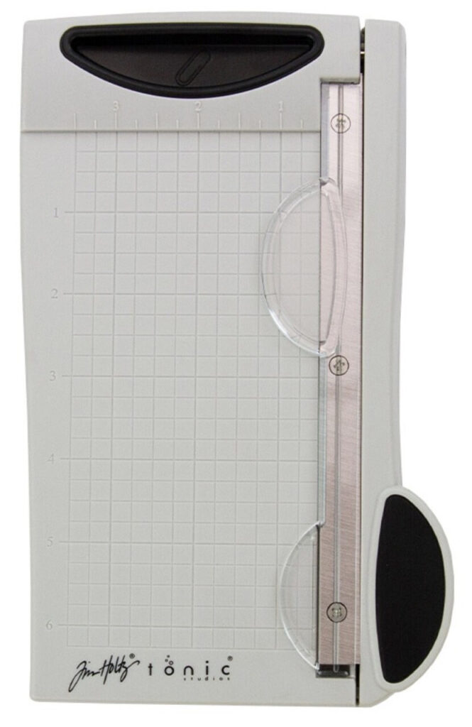 Tim Holtz mini guillotine trimmer.