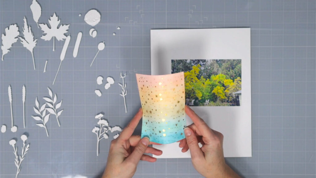 Inked & foiled layer piece