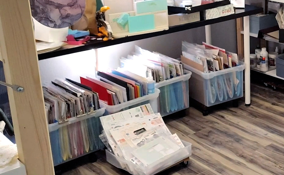 Office bins on wheels