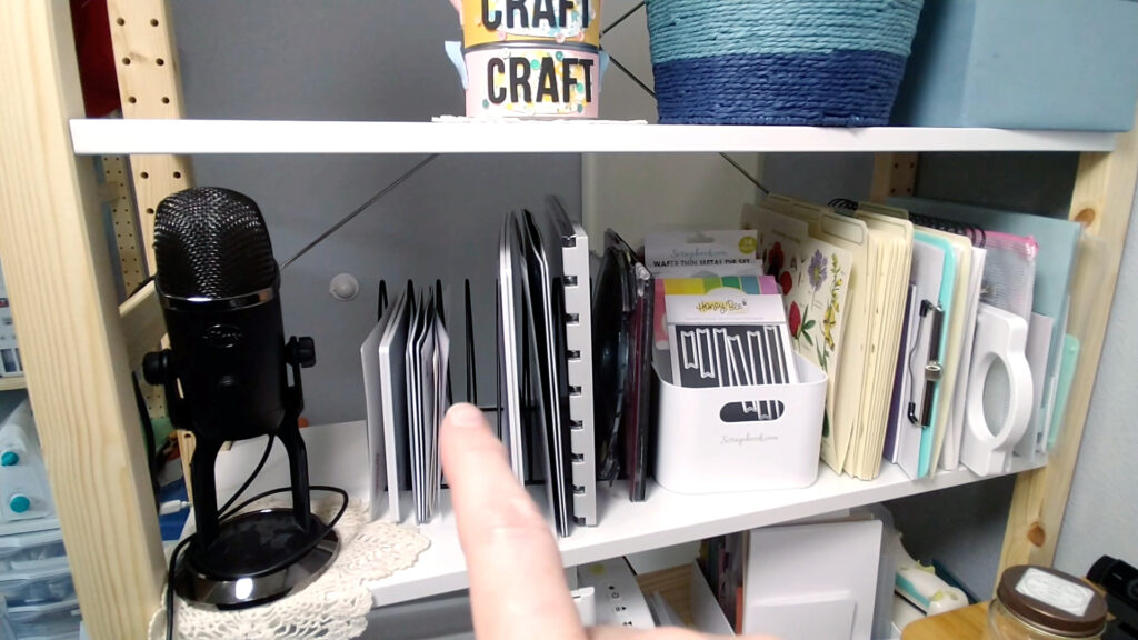 Dish rack turned crafty storage
