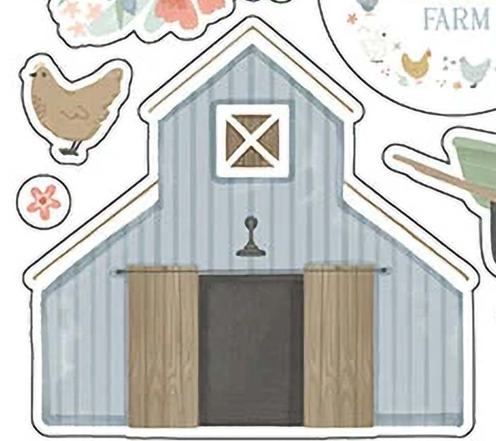 A barn sticker