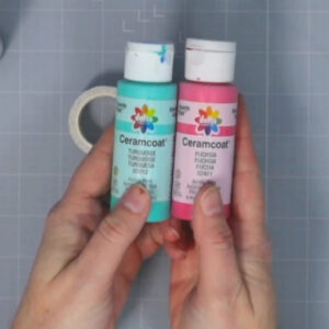 A look at bottles of craft paint.