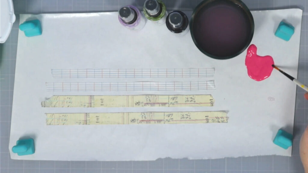 Watering down paint.