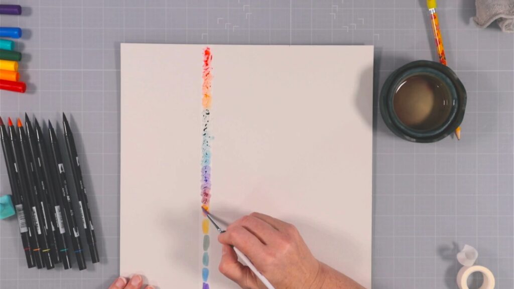 Watercoloring on washi tape