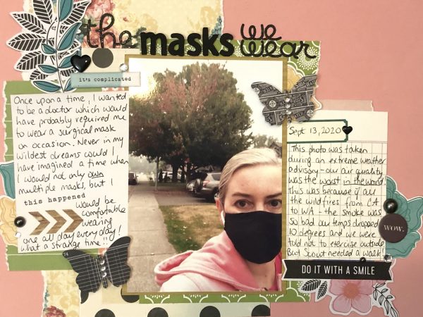 The Masks We Wear - Alison Day journaling detail